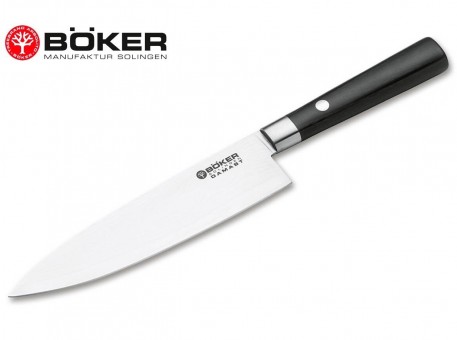 Нож Boker Manufaktur Solingen Damascus Black Chef's Knife Small