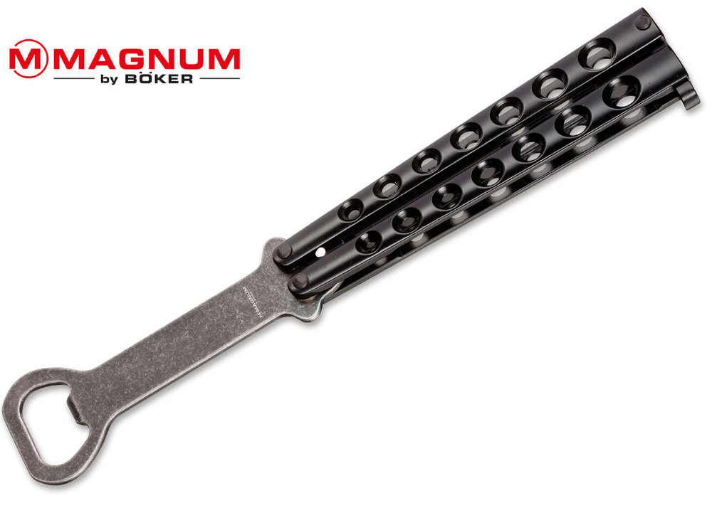 Открывалка для бутылок Magnum by Boker  Balisong Black Нож бабочка тренировочный