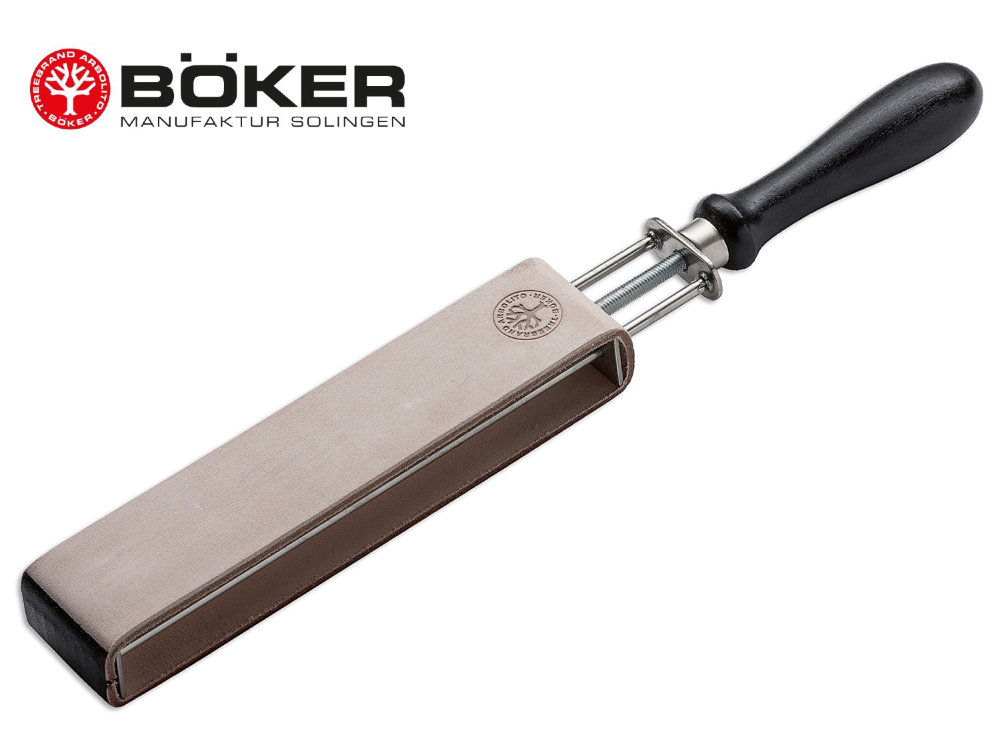 Ремень кожаный Boker Manufaktur Solingen для правки с натяжителем